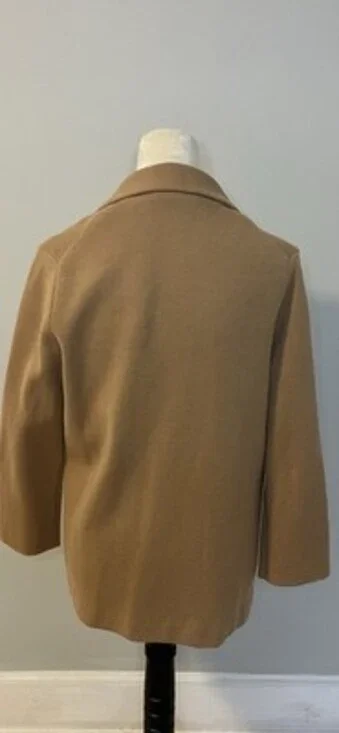 Quince Organic Cotton Camel Waffle Texture Blazer Open Front. Size Small. - Picture 6 of 9
